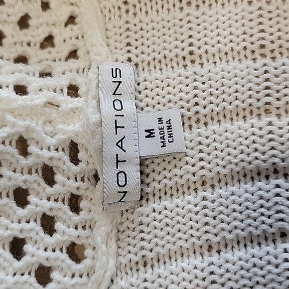 Notations Size M Off-White Flared Long Knit Cardigan, Excellent Condition - Picture 9 of 10